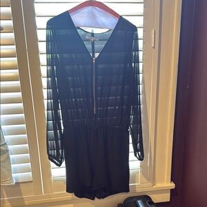 Elegant Black Sheer romper